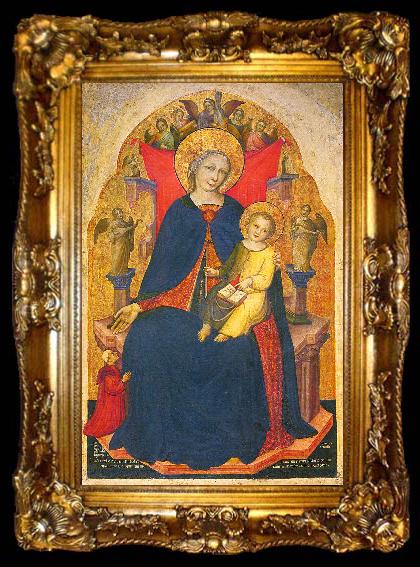 framed  Pietro, Nicolo di Virgin and Child with the Donor Vulciano Belgarzone da Zara, ta009-2
